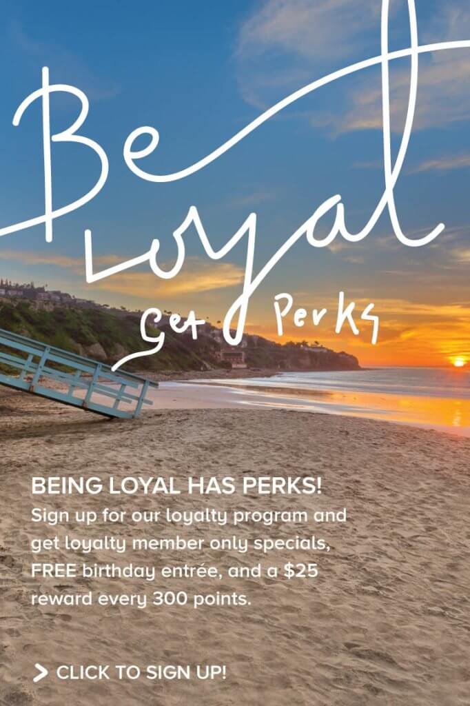 Be loyal, get perks. Sign up for loyalty program