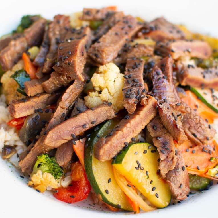 Teriyaki Steak & Veggie Bowl